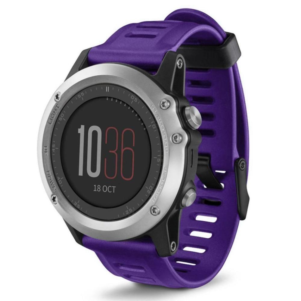 Colorful 26mm Width Outdoor Sport Silicone wrist Strap Watchband Replacement bracelte watch for Garmin Fenix 3 HR 5X watch Band