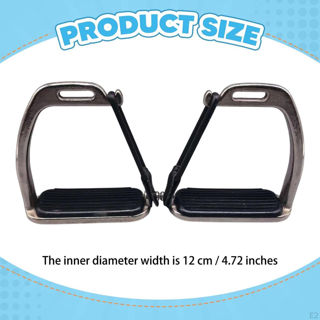 2Pcs Horse Stirrups Replacement Repair Comfortable Foot Support Anti Slip Riding Tool Hose