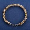 6mm 23cm Cool Stainless Steel Byzantine Chain Bracelet for Men Chunky Punk Rock Boy Hand Chain Anklet Wristband Metal Jewelry