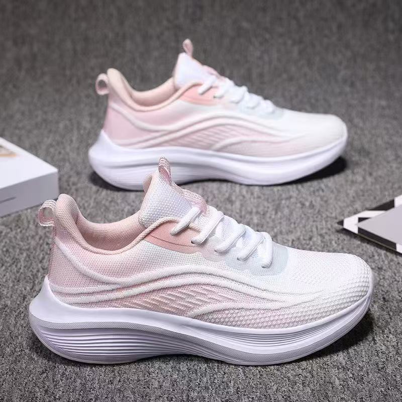 Scarpe da Corsa da Donna in Maglia Traspirante con Lacci Leggere Ammortizzanti Scarpe Sportive Casual