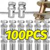 Steel Wire Rope Fixing Buckle Throttle Cable Clamp Solderless Nipple Screw Bolt For Motorcycle Scooter Bike Clutch Line Repair