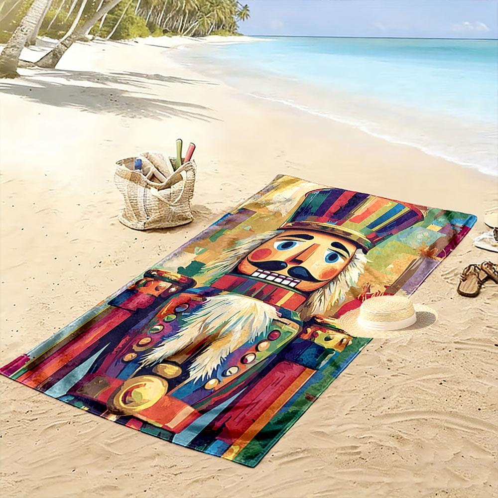 Vivid nutcracker brilliance Print beach towel, quick drying, suitable for travel, outdoor sports, jogging, the beach and swimming, gift