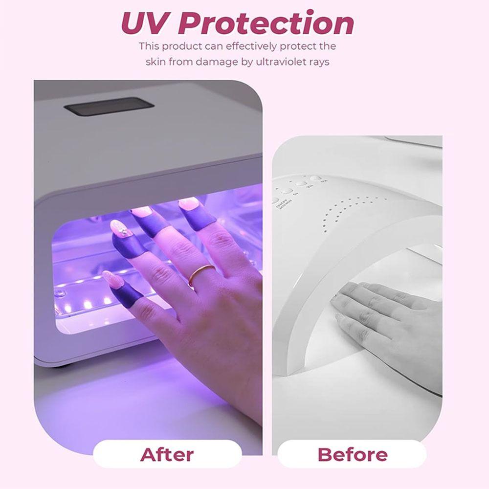 100Pcs U-Shape Nail Polish Stickers Reusable Anti-Overflow Tape Nail Art Tools