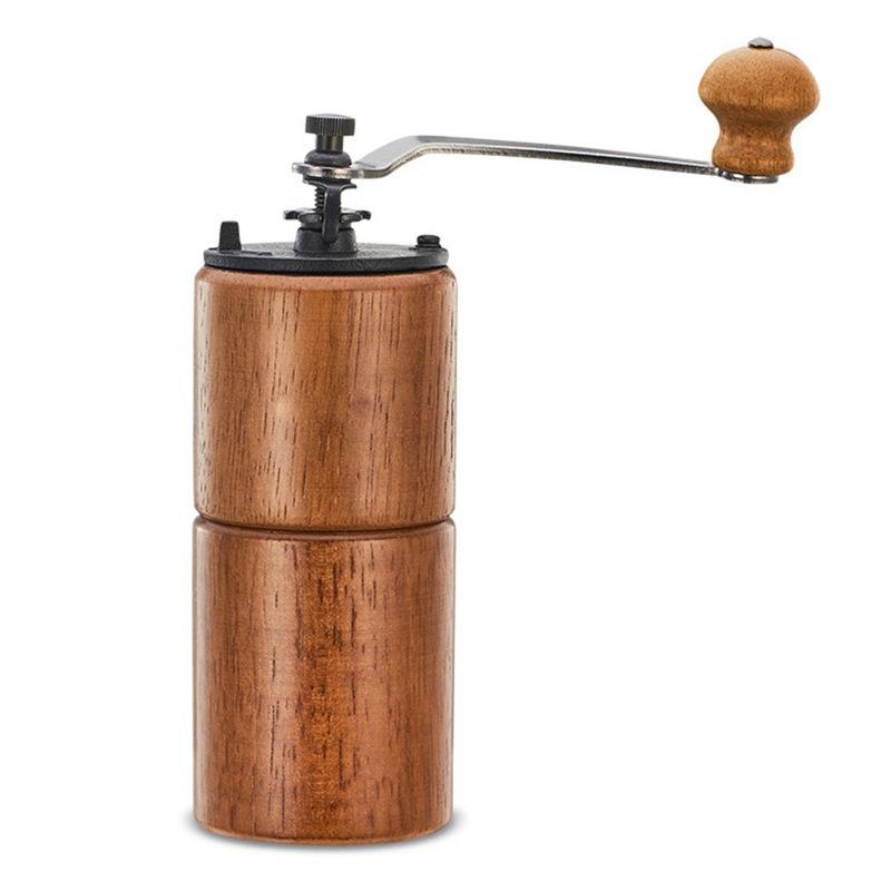 

Portable Adjustable Vintage Hand-cranked Stainless Steel Burr Coffee Grinder Small Size for Household & Outdoor Use