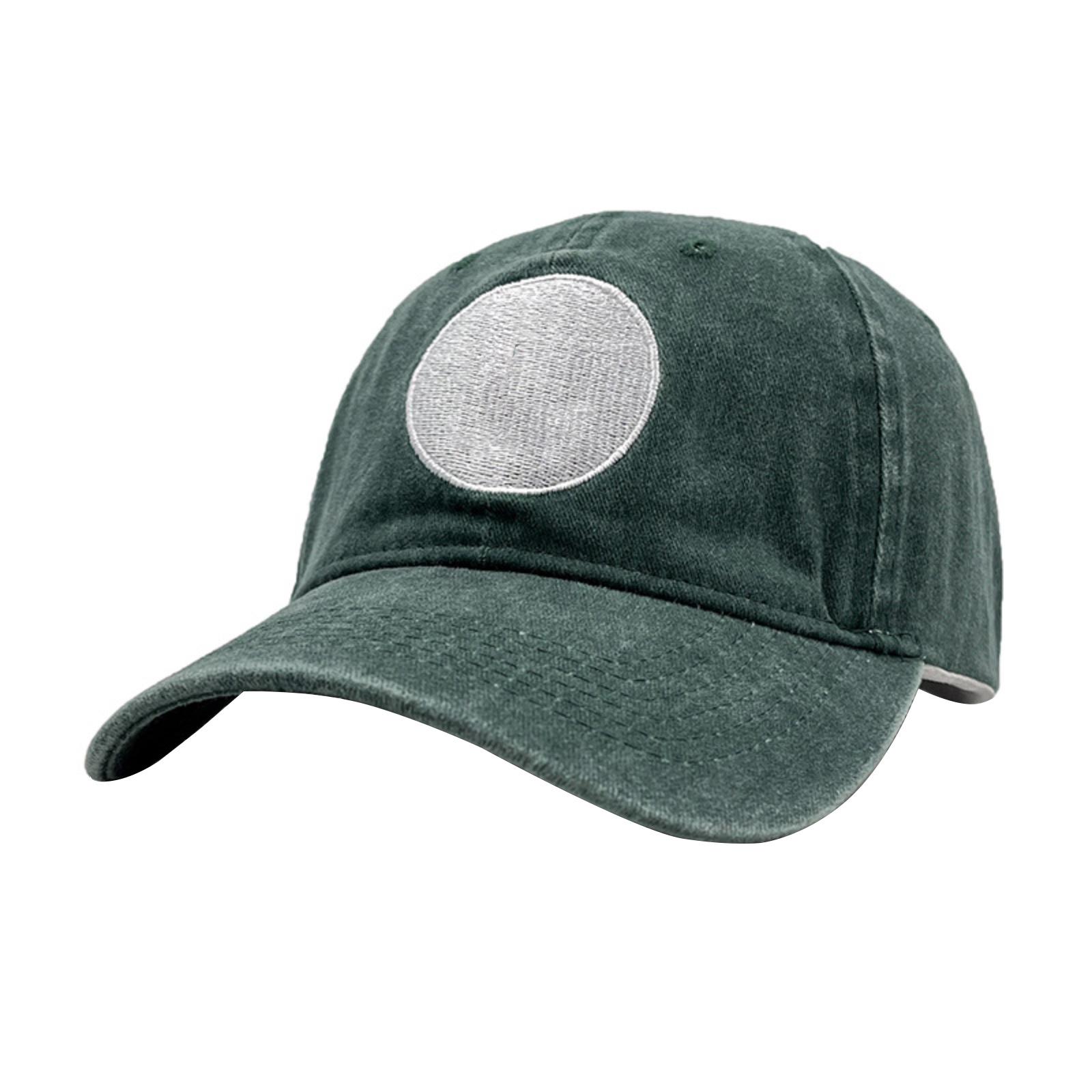 Washed Letter Embroidered Baseball Cap Cartoon Casual Hat Fashion Letter Sun Visor Hat One Size зелёный