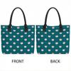  Cute Cat Print Canvas Tote Bag Casual Daily Large Capacity Shoulder Bag for Women Shopping Travel Use