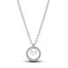 PAndora Treated Freshwater Cultured Pearl And Pav  Collier Necklace 393165c01