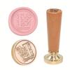 Handcrafted Beechwood Wax Seal Stamp With Interchangeable Brass Embossing Tip for Elegant Correspondence