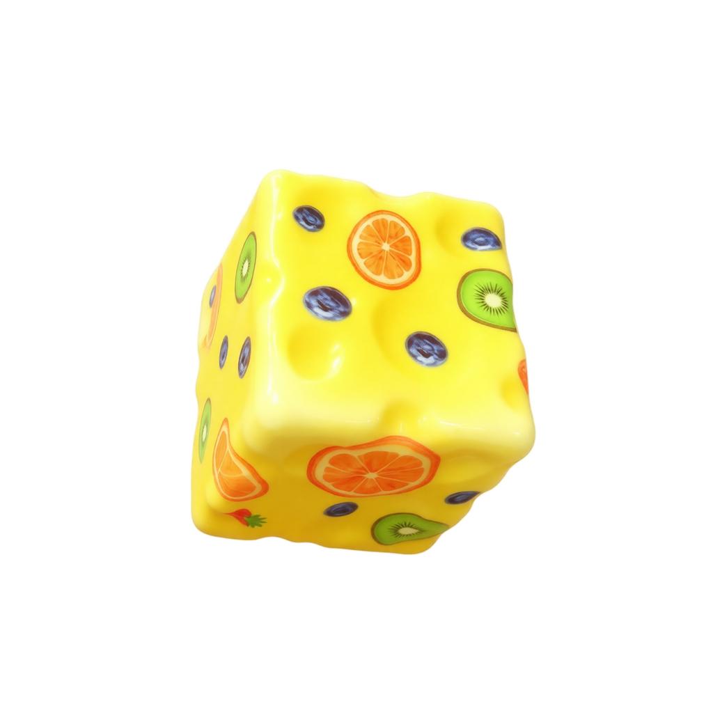 6cm Squishy Maltose Candy Cheese Stress Relief Toy Soft Slow Rising Squeeze Sensory Toy for Relaxation and Focus