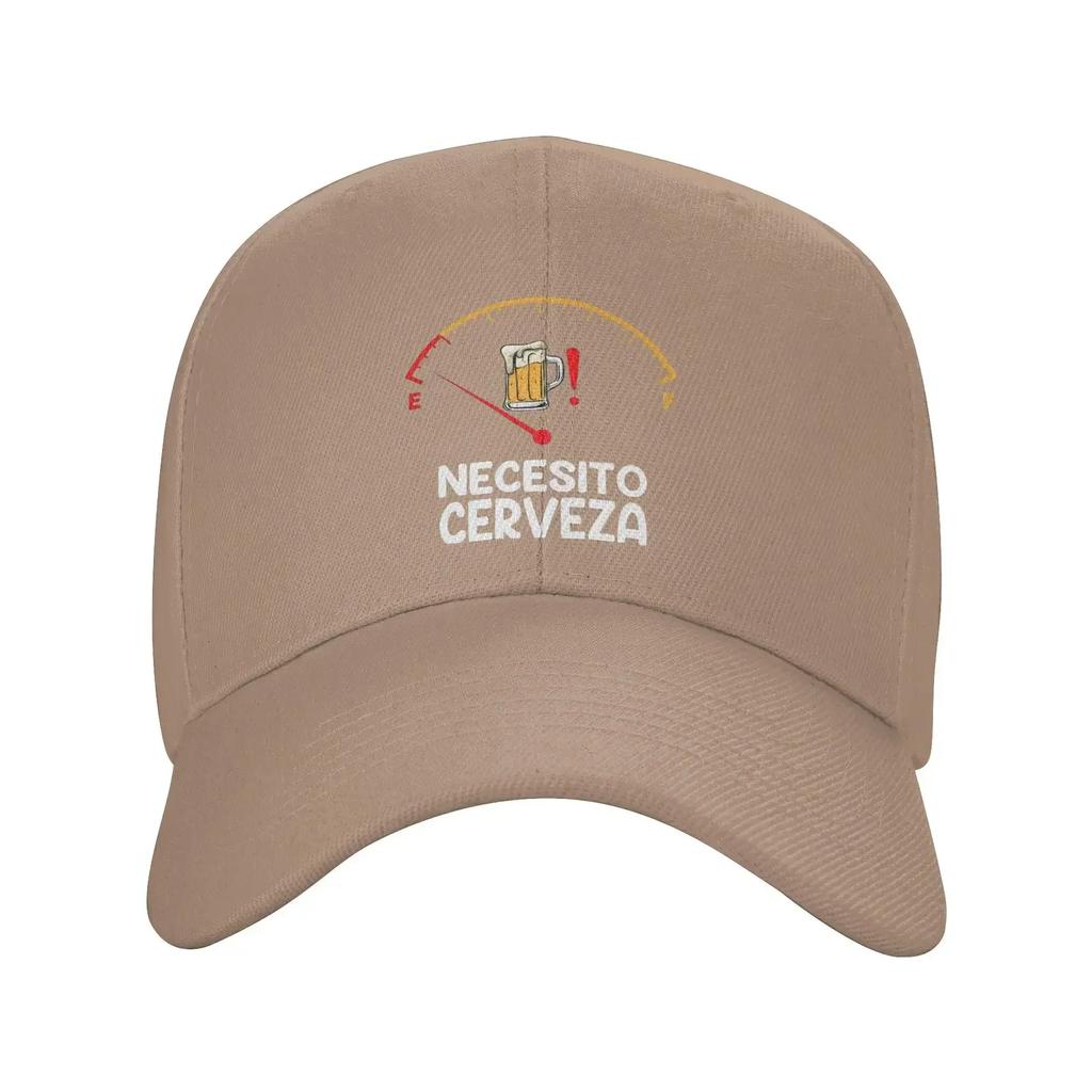 Men Women Necesito Cerveza Outfit Baseball Caps Funny Spanish Trucker Hat Unique Travel Headwear Adjustable