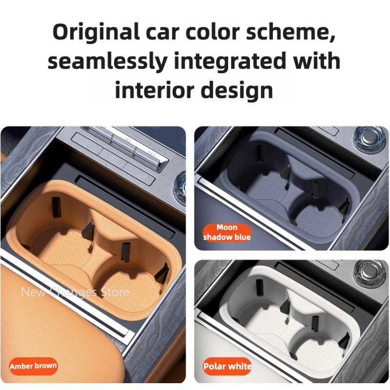 For Zeekr 9X Central Control Armrest Box Cup Holder Silicone Protective Cover Interior Supplies Upgrade Parts