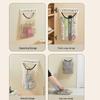 Cream-Colored Wall-Mounted Mesh Bag: Large Capacity Kitchen Storage with Velcro.