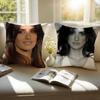 OscarWinning Spanish Actress PPenelope Cruz Cushion Cover Pillowcase Antidustmite Invisible Zipper Short Plush Sofa Cushion