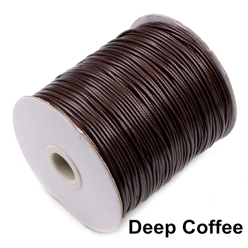 10m/lot 15 Color Leather Line Waxed Cord Cotton Thread String Strap Necklace Rope For Jewelry Making DIY Bracelet Supplies