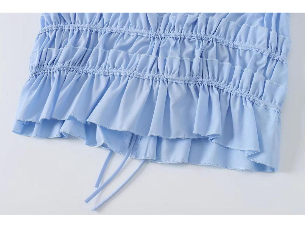 Maiou casual cu fundă în stil european și american pentru femei 2024