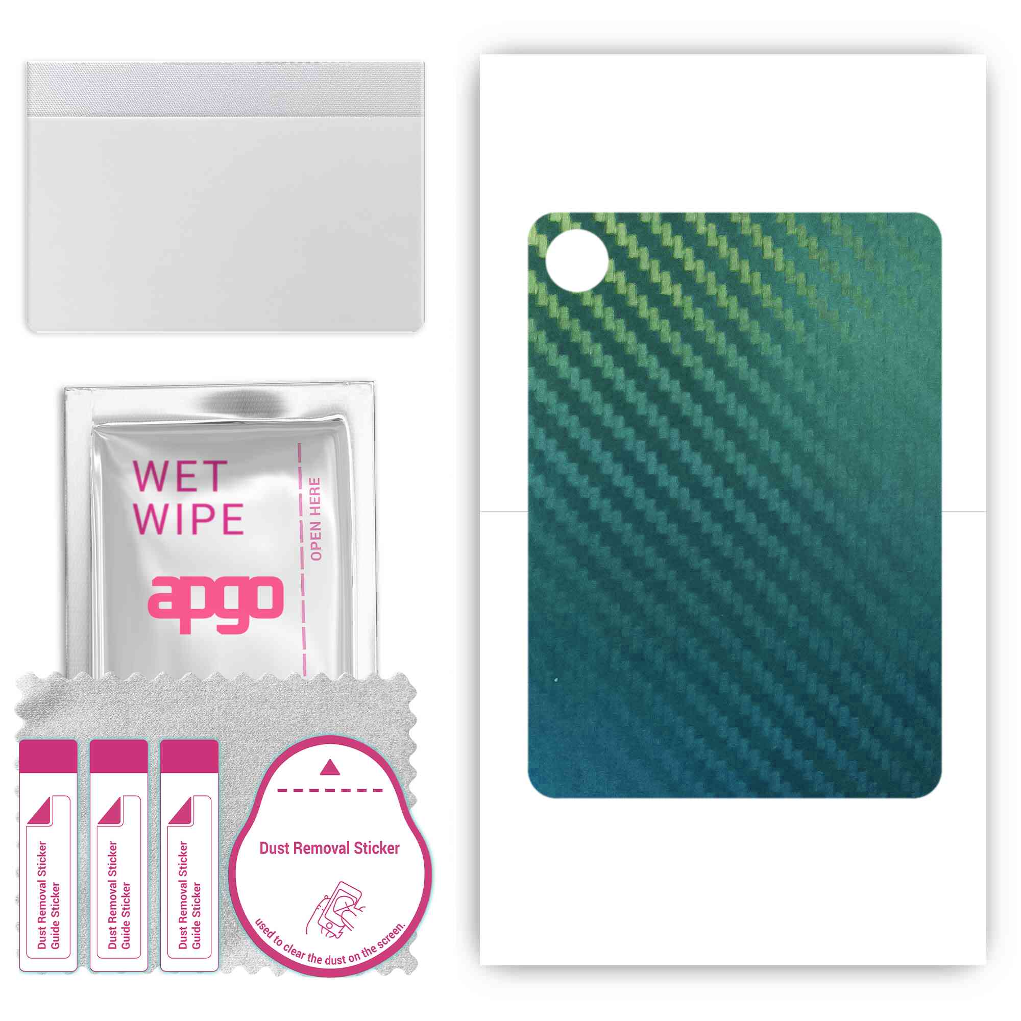 

apgo Protective Skin Sticker for the back compatible with Vivo Pad2, Wrap Film, Foil, Vinyl - Pattern Carbon Chameleon CAKA1