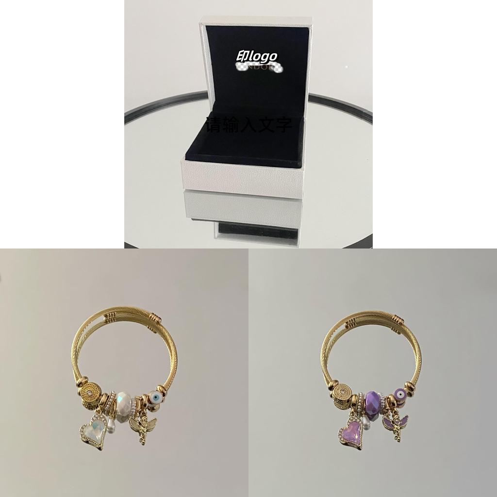 Stainless Steel Heart Shape Diy Bracelet Kit With Crystal Accents For Gift And Travel Souvenirs