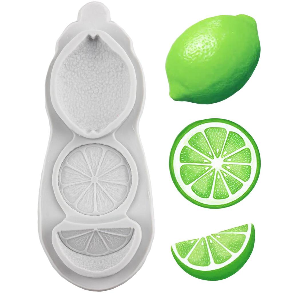 Lemon Silicone Mold Fruit Flower Lemon Slices Orange Fondant Molds Cake Decorating Tools Cupcake Topper Candy Resin Clay Chocolate Gumpaste Mold