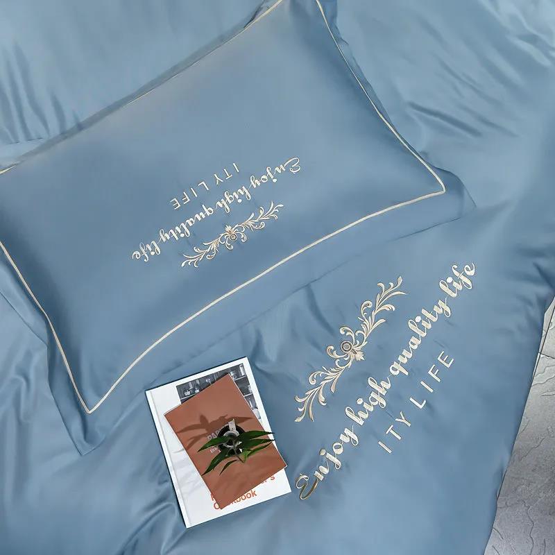 Парный комплект шелковых наволочек. Простая двухсторонняя наволочка с вышивкой. Моющаяся шелковая двойная наволочка.