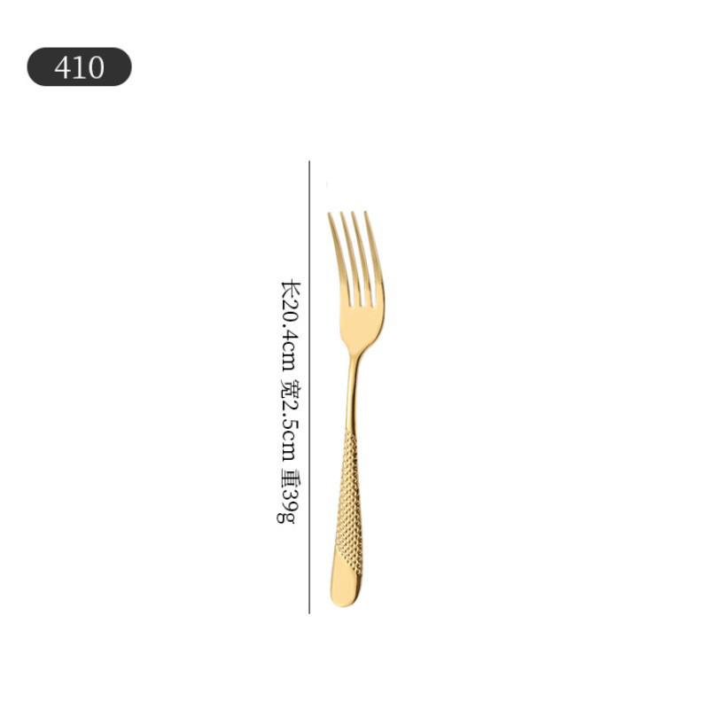 Cross 304 Stainless Steel Star Diamond Tableware Set: Steak Knife, Fork, Spoon, and Teaspoon for Home and Hotel Use