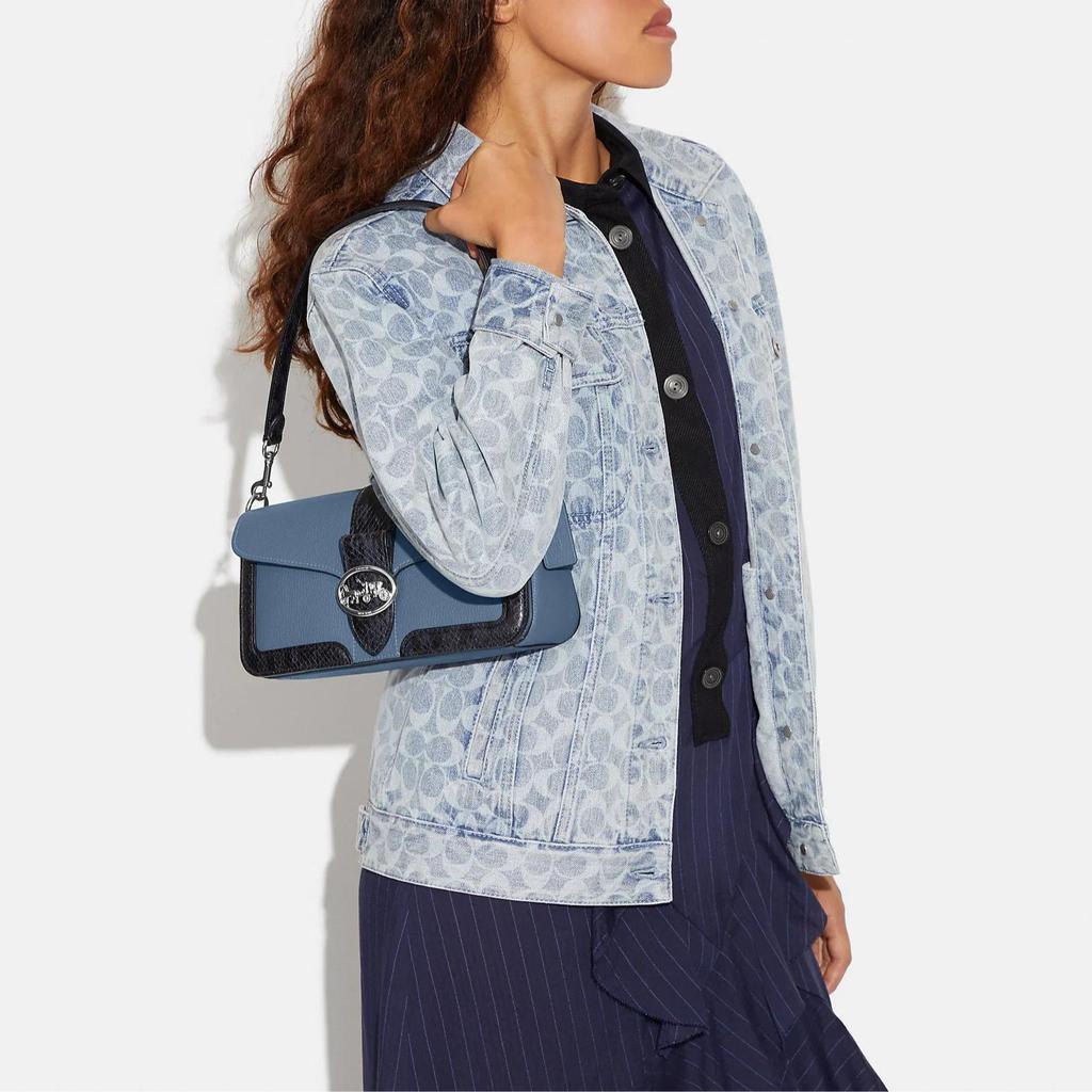 COACH Georgie Leather Shoulder Bag , Portable Crossbody Bag Women's Indigo (Unisex) Shoulder Bags CD322 SVUOI