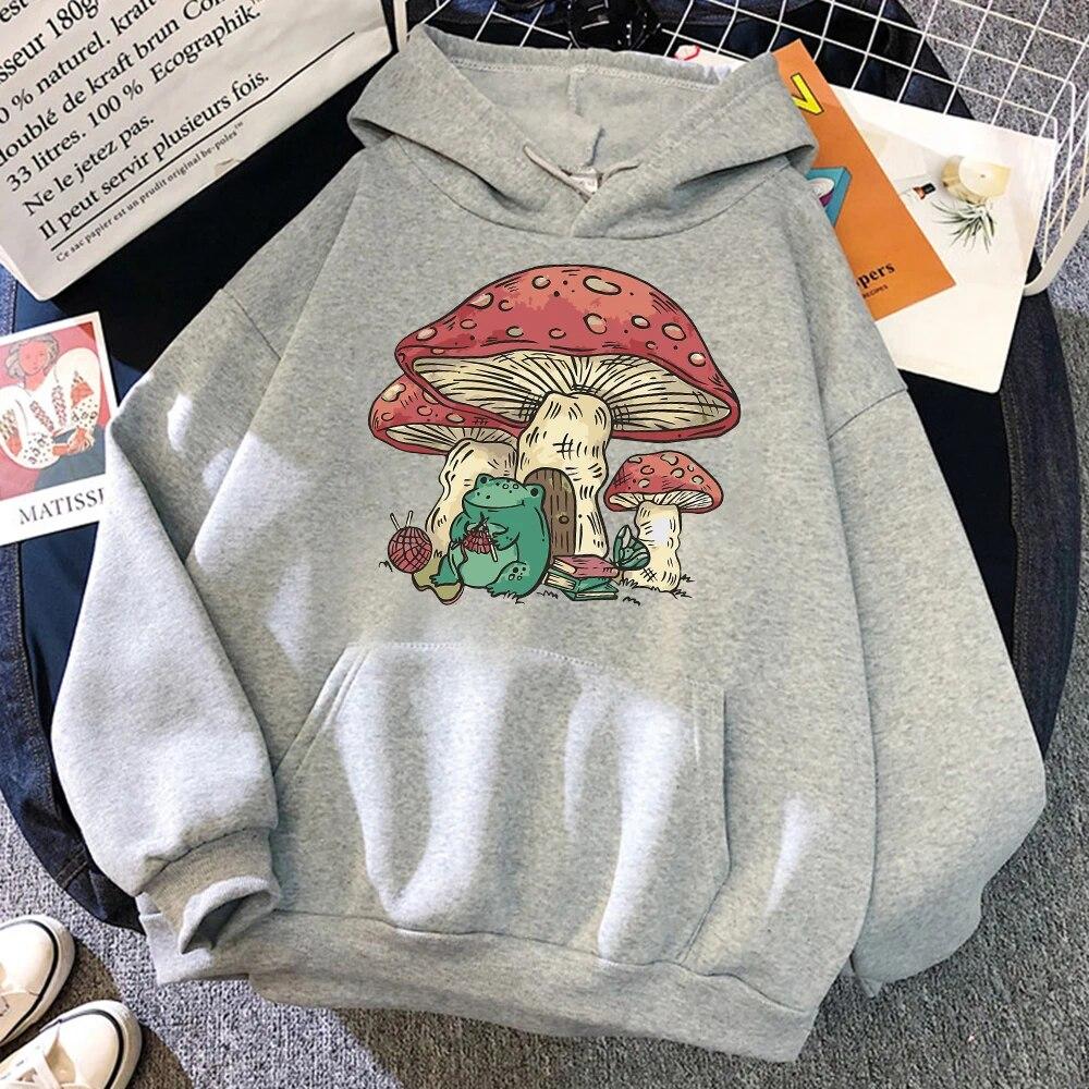

Cottagecore Aesthetic Frog And Toad Hoodie Unisexs Hip Hop Warm Sportswear Crewneck Pullover Streetwear Comfortable Clothes Unisex