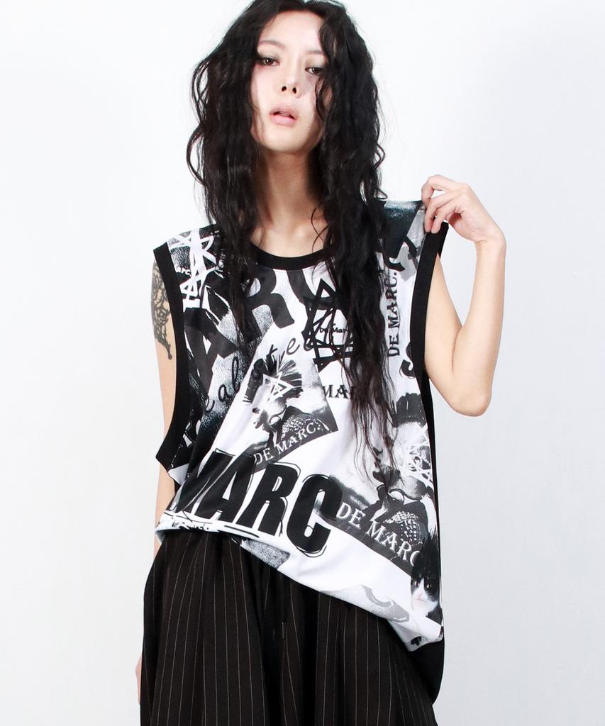 Deumakeu Street Collage Oversize Sleeveless