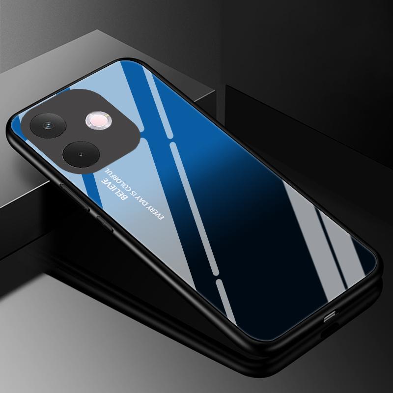 

Tempered Glass Phone Case For Oppo A5 Pro 5G A5Pro 4G Luxury Hard Back Bumper Cover for Realme C75 4G P3 Ultra P3 Pro Capa Oppo A5 Pro 4G
