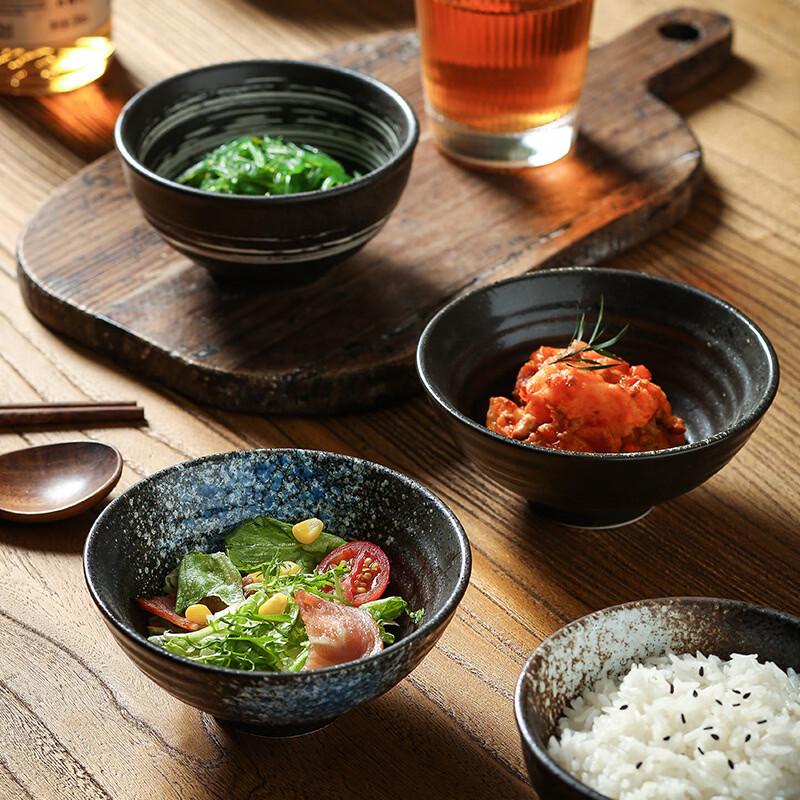 Ru Han Japanese Style Spiral Ceramic Soup & Rice Bowl