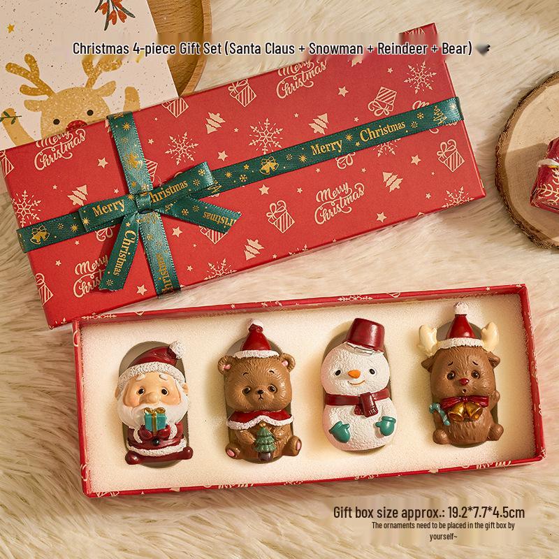Santa Claus Christmas Gift Box: Tabletop Ornaments & Small Toys for Kids