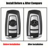 MEA4   14mm Car Key 3D Aluminum Logo Replacement Sticker Accessories For Mercedes-Benz GLC X253 X254 C-Class W205 W206 A-Class W177 GLA