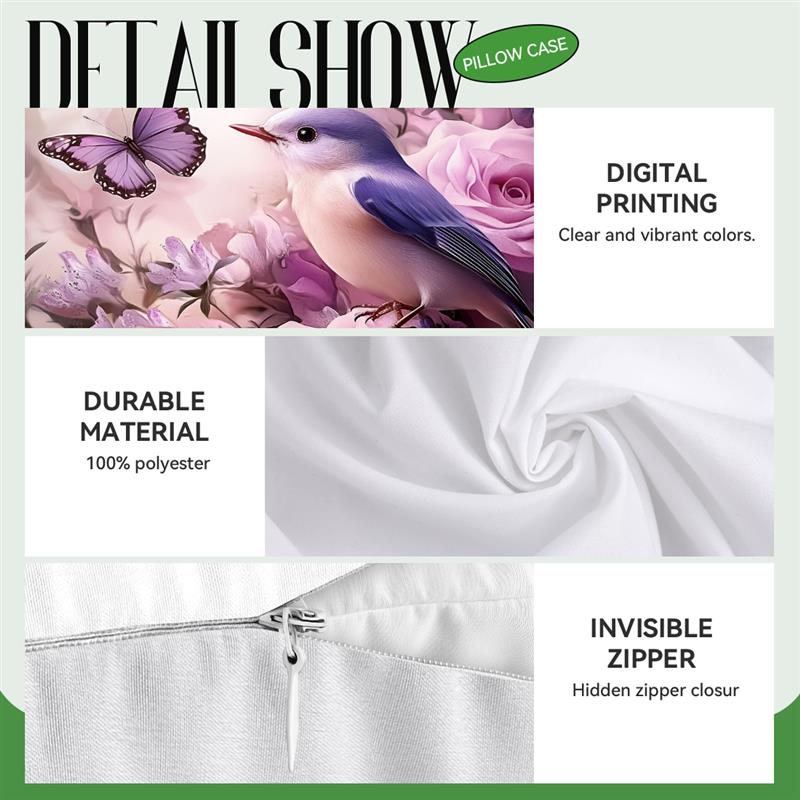 Retro Pink Rose Cushions Pillowcase Printed Polyester 45x45cm Throw Pillow Cover Decorative Sofa Cushion Pillowslip Home Decor