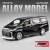 ksgzm1 Large 1/24 Toyota ALPHARD Toy Car Model Alloy Diecast Simulated Sound Light 6 Doors Opened Toy Vehicle Children Gift Stylish Col