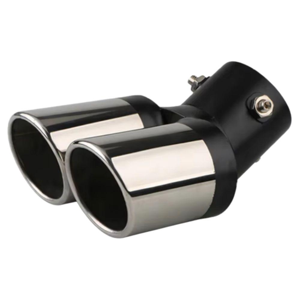 Ornamente Universale pentru Evacuarea Mașinii Tobă de Eșapament Curvată Oțel Inoxidabil Teavă de Eșapament Auto Durabilă Ieșire Dublă Teavă de Eșapament Cromată Auto