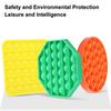 Rainbow Push Bubble Game Stress Anxiety Relief Bubble Popping Game Silicone Bubble Squeeze Sensory Fidget Toy Party Favors