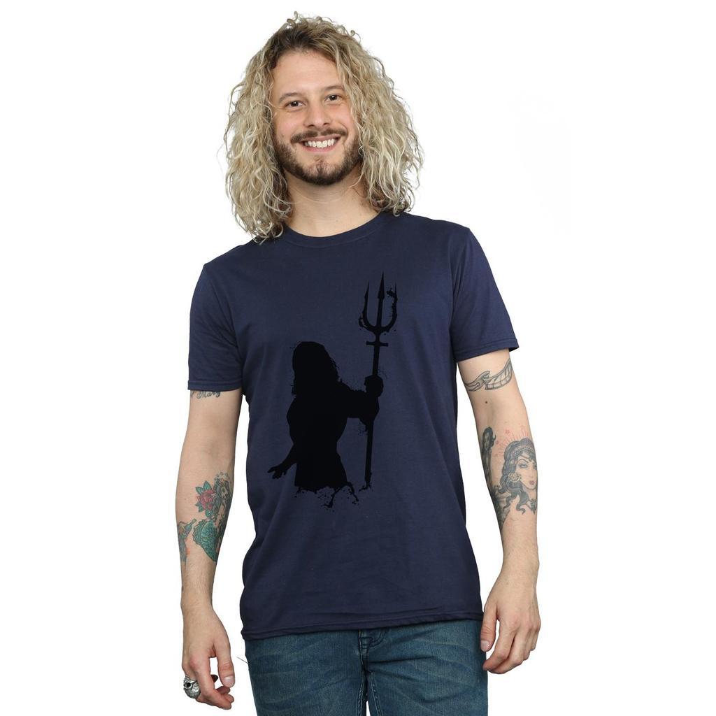 DC Comics Mens Aquaman Mono Silhouette T-Shirt