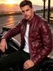 Men's stand-up collar locomotive PU leather jacket spring and autumn slim zipper leather jacket youth casual jacket multi-color optional