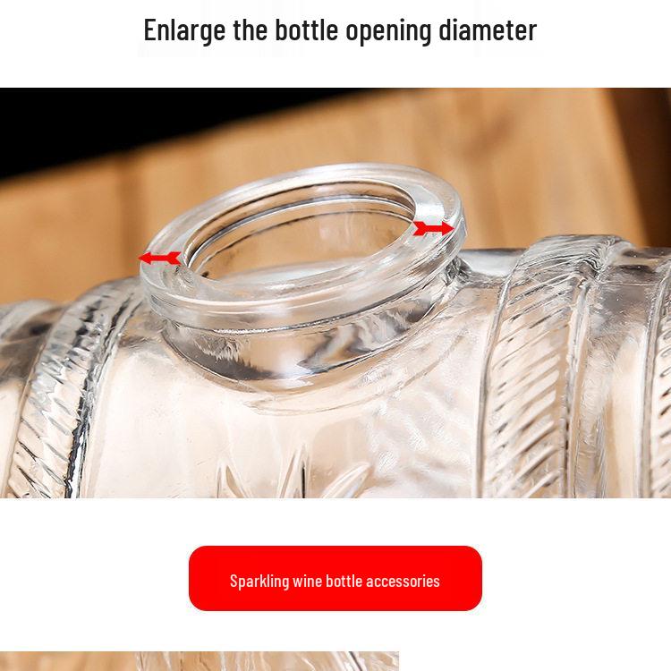 Barril de Vinho de Vidro Transparente com Torneira - Garrafa Selada para Fermentação de Vinho de Ginseng e Suco, Capacidade de 2 Jin