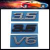 ABBE1 Chrome 3.5 V6 Letters Logo Emblem Car Styling Tail Bumper Rear Trunk Fender Badge ABS Sticker For Civic Odyssey Accord Crosstour