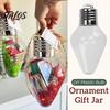 Transparente Einmachgläser für Bastelarbeiten Weihnachtsglockenform Vorratsglas, Wiederbefüllbare Lichter Hängende Kugeln Schmuckstück, Baumanhänger Feiertag Zuhause Party