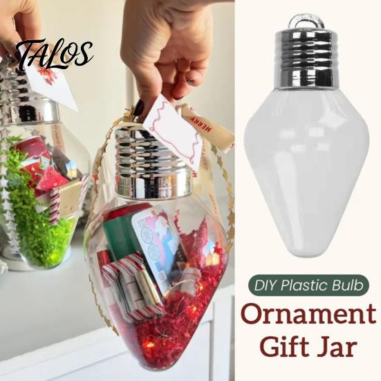 Transparente Einmachgläser für Bastelarbeiten Weihnachtsglockenform Vorratsglas, Wiederbefüllbare Lichter Hängende Kugeln Schmuckstück, Baumanhänger Feiertag Zuhause Party