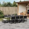 VidaXL 13-piece Garden Dining Set Black Cushions Wicker Resin, Outdoor Dining Set, Dining Furniture of 3295070