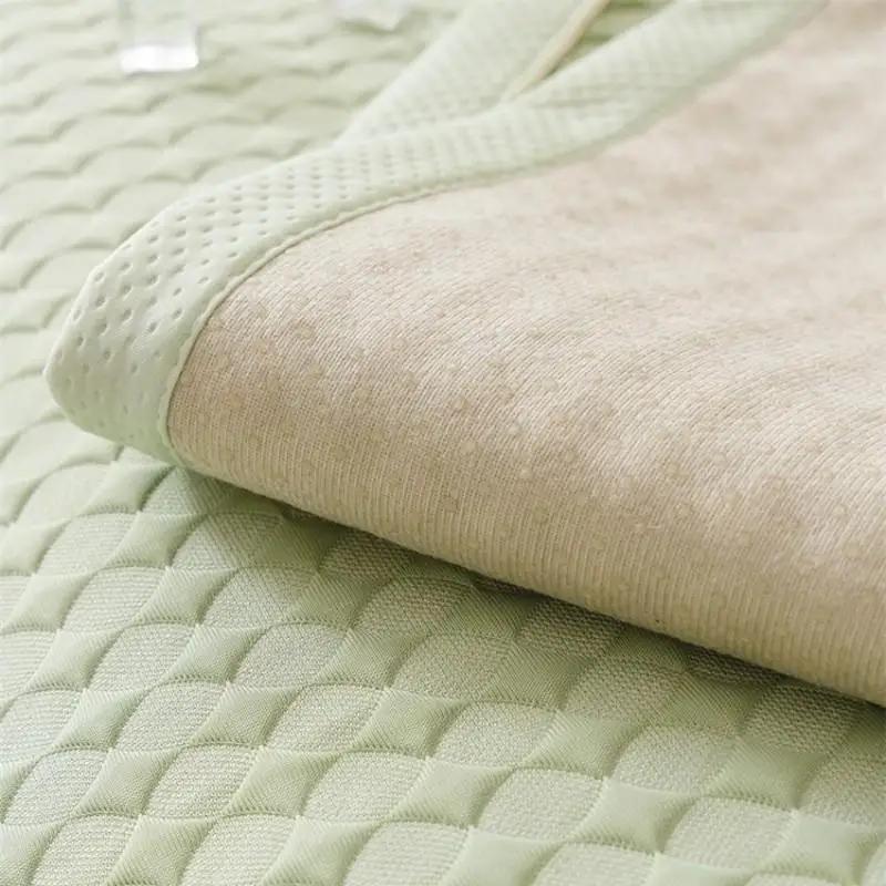 1pcs Cute Cartoon Panda Pattern Sofa Mat Summer Ice Silk Cool Non-slip Couch Cushion Living Room Furniture Protector Cover