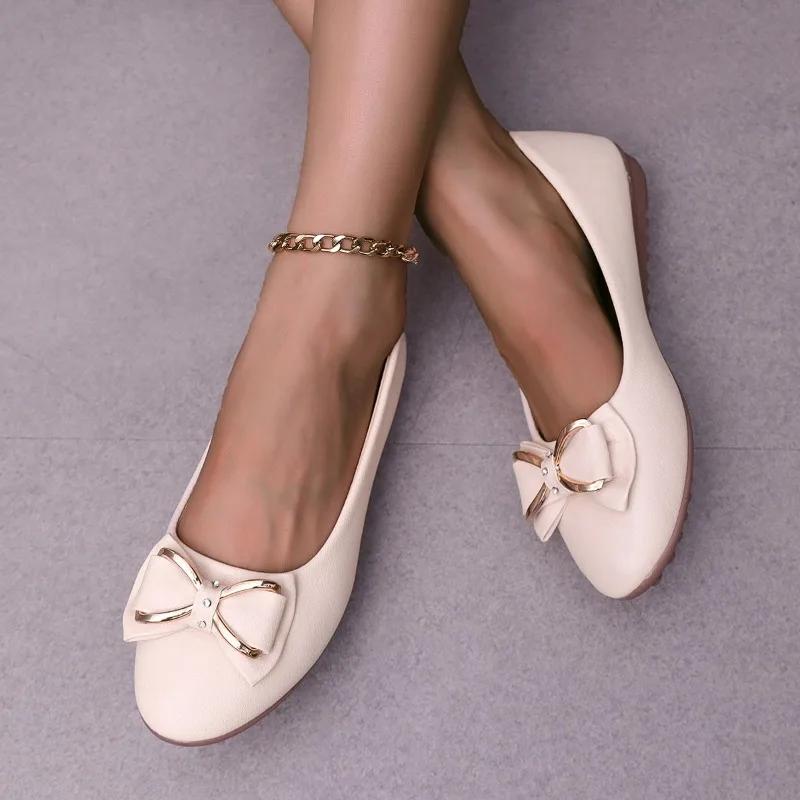 Fashion Ladies Shoes 2025 Fashion Shallow Women's Flats New Plus Size Butterfly-knot Casual Hot Sale Best Seller Sweet Flat Low Heels