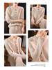 2024 Women's Loose V-Neck Pure Wool Knit Cardigan - Autumn/Winter Plus Size French Style Outerwear