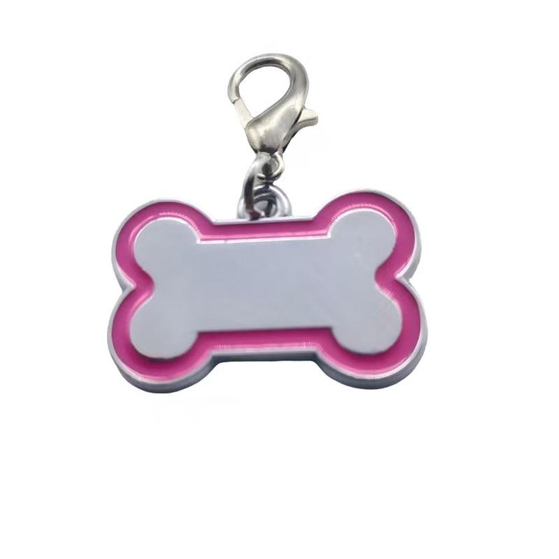Zinc Alloy Dog Bone ID Tag - Laser Engraved, Anti-lost Military Pendant for Pet Collars