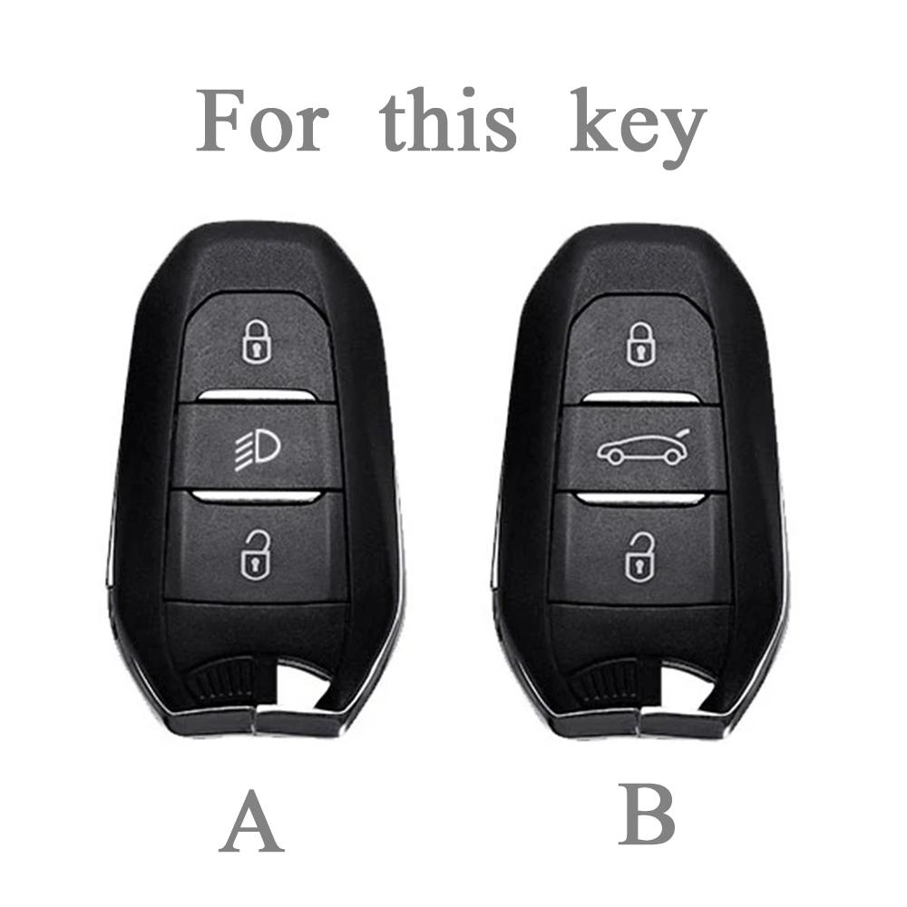 Transparent Car Key Case Cover for Peugeot 2008 3008 4008 5008 308 408 508 Citroen C1 C2 C4 C6 C3-XR Picasso Grand DS3 DS5