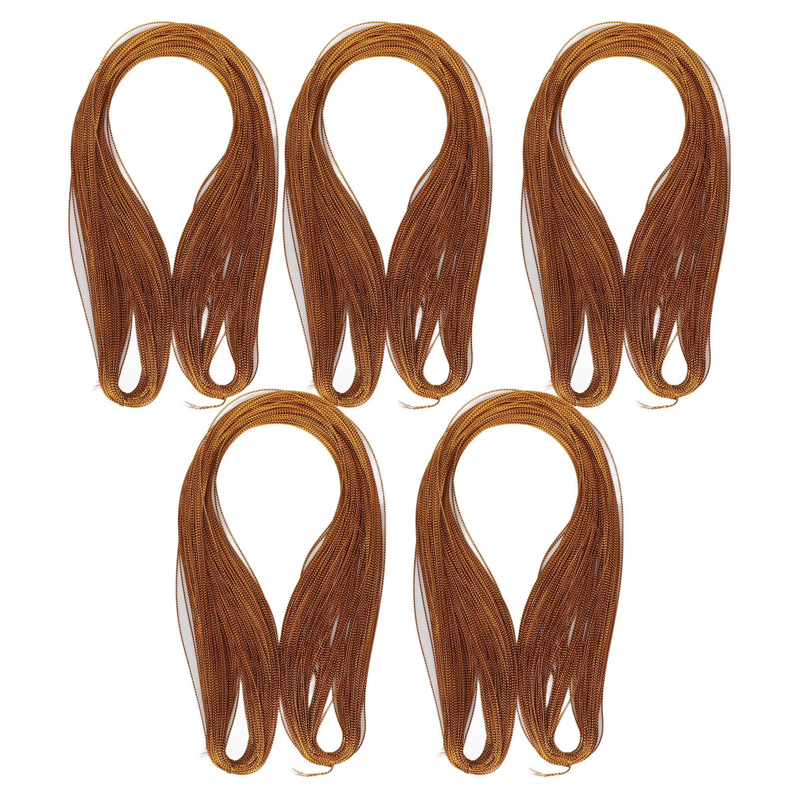 

Металлизированная нить 5 мотков по 100 ярдов Металлизированная вышивальная нить Нить для бирок Шнур для изготовления браслетов Ювелирное ремесло золотой