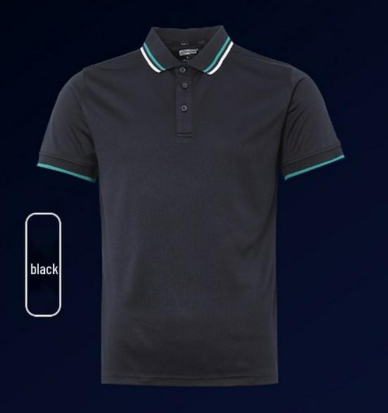 

Быстросохнущая черная технология дышащая антибактериальная рубашка поло - с коротким рукавом, повседневная спортивная, для фитнеса S - up to 115 jin чёрный