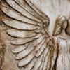 Angel Wall Artwork for Decoration PVC MDF Faux Metal Finish Elegant Rustic Plaque Hanging